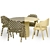 Luxury Dining Set: Jose Trevor Chair & Palaise Table 3D model small image 4