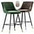 Modern Bar Stool with Backrest 3D model small image 1