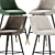 Modern Bar Stool with Backrest 3D model small image 2