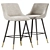 Modern Bar Stool with Backrest 3D model small image 3