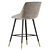 Modern Bar Stool with Backrest 3D model small image 4