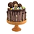 Smarties and Egg Chocolate Birthday Cake 3D model small image 1