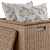 Seagrass Basket with Decorative Pillows 3D model small image 6