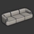 3-Seater Sofia Sofa 3D Model 3D model small image 5