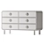 Sleek Tabitha 6 Drawer Dresser 3D model small image 2