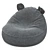 Cozy Bean Bag Chair with Ears 3D model small image 4