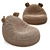 Cozy Bean Bag Chair with Ears 3D model small image 6