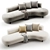 Elegant Polyester Corner Sofa 3D model small image 3