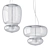 Vistosi Faro Glass Pendant Lamps 3D model small image 3