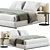 Sleek Asolo Flexform Bed 3D model small image 1