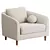 Elegant Remmy Upholstered Armchair 3D model small image 1