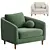 Elegant Remmy Upholstered Armchair 3D model small image 2