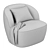 Sleek and Stylish Armchair 3D model small image 6