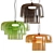 Glass Levels Trio Pendant Lights 3D model small image 1