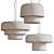 Glass Levels Trio Pendant Lights 3D model small image 2