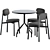 Modern Mesh Dining Set Ensemble 3D model small image 6