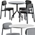 Modern Mesh Dining Set Ensemble 3D model small image 1