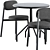 Modern Mesh Dining Set Ensemble 3D model small image 3