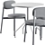 Modern Mesh Dining Set Ensemble 3D model small image 4