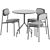 Modern Mesh Dining Set Ensemble 3D model small image 5