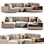 Modular Sofa - Boss Modool 3D model small image 3