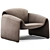 Sleek Contemporary Le Club Armchair 3D model small image 5