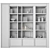  Modern Bookshelf Furniture Set 3D model small image 4