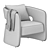 Elegant RH Gia Armchair 3D model small image 7