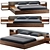 Sleek Low Profile Bed 3D model small image 2