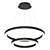 LED Halo Pendant Lamp Rings 3D model small image 1