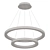 LED Halo Pendant Lamp Rings 3D model small image 2