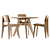 Vitra Table Chair Set 3D model small image 2