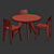 Vitra Table Chair Set 3D model small image 4