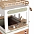 Wooden Food Truck Toy 3D model small image 5