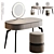 Modern Dressing Table with Mirror 3D model small image 3