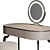 Modern Dressing Table with Mirror 3D model small image 5