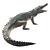 Bronze Crocodile Sculpture Figurine  3D model small image 2