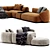 Stylish Meridiani Rene Sofa Model 3D model small image 3