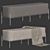 Harper Velvet Bench Westwing 3D model small image 7