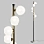 Contemporary Marble Base Glass Floor Lamp 3D model small image 2