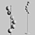 Contemporary Marble Base Glass Floor Lamp 3D model small image 4