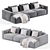 Modern Corner Sofa Grant Lavsit 3D model small image 2