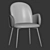 Cozy Wave Boucle Chair Stool 3D model small image 4