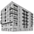 Modern Residential Building Architecture 3D model small image 5