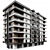 Modern Residential Building No86 3D model small image 1