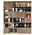 Modern Bookshelf Decor GHS-2523 3D model small image 1