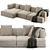 De Padova Alberese Chaise Sofa 3D model small image 3