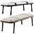 Belts Upholstered Bench: Modern Elegance 3D model small image 2