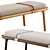 Belts Upholstered Bench: Modern Elegance 3D model small image 3