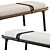 Belts Upholstered Bench: Modern Elegance 3D model small image 4